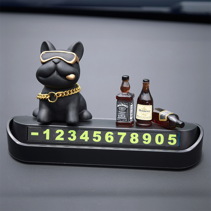 Car Temporary Parking Number Plate, Vehicle-Mounted 3D Moving Phone Number Plate, Personalized Creative High-End Interior Decoration