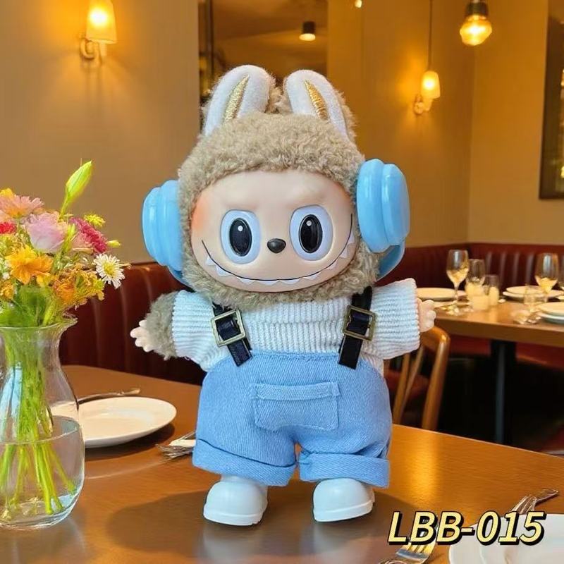 一二三代拉布布服装衣服套装搪胶玩偶labubu潮流娃衣装饰配件大牌|undefined
