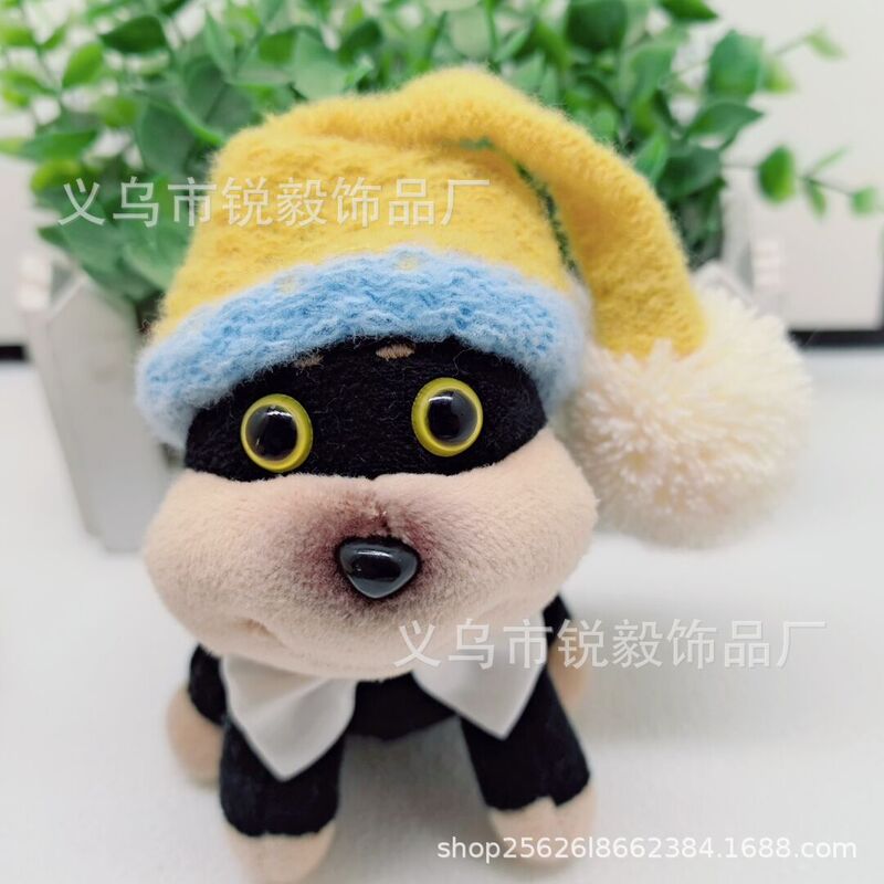 約15×8cm 人形帽子 ニット耳帽子 蜂犬人形 着せ替え服アクセサリー|undefined