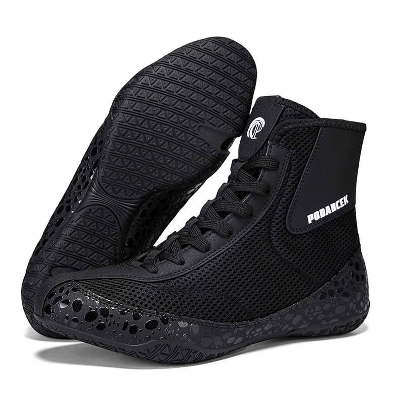 New High-Top Boxing Shoes for Men, Fighting Martial Arts, Lightweight Boxing Shoes, Boxing Hall Training Shoes, Men's Squat Shoes