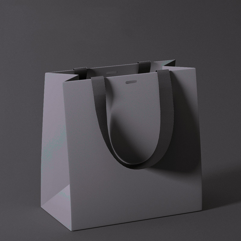 高档纸袋牛皮纸手提袋礼品袋服装店礼品女装店西洋参迁西黑色烟酒