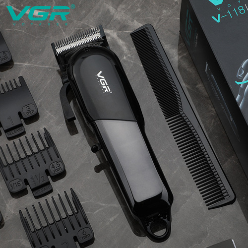 VGR118 cross-border black adjustable electric hair clipper electric clipper shaver household electric clipper trimmer