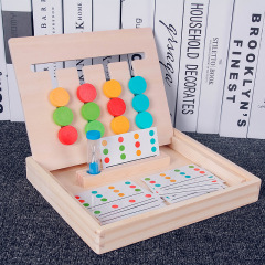 4色移動両面チェス子供用2歳から3歳モンテッソーリ早期教育教育ゲームボード論理的思考トレーニングおもちゃ