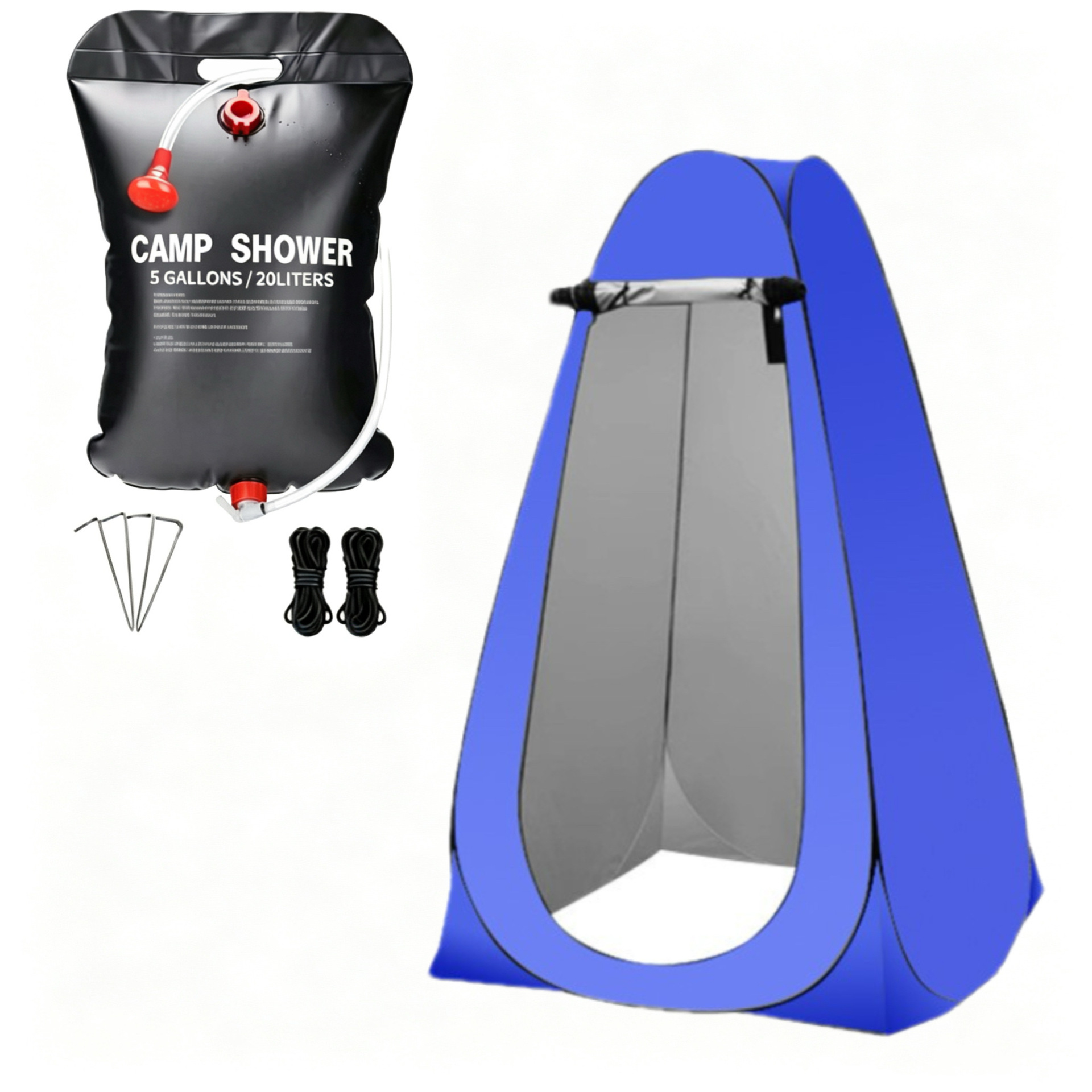 2-window blue + 20l shower bag / Single size: 1.2*1.2* 1.9m