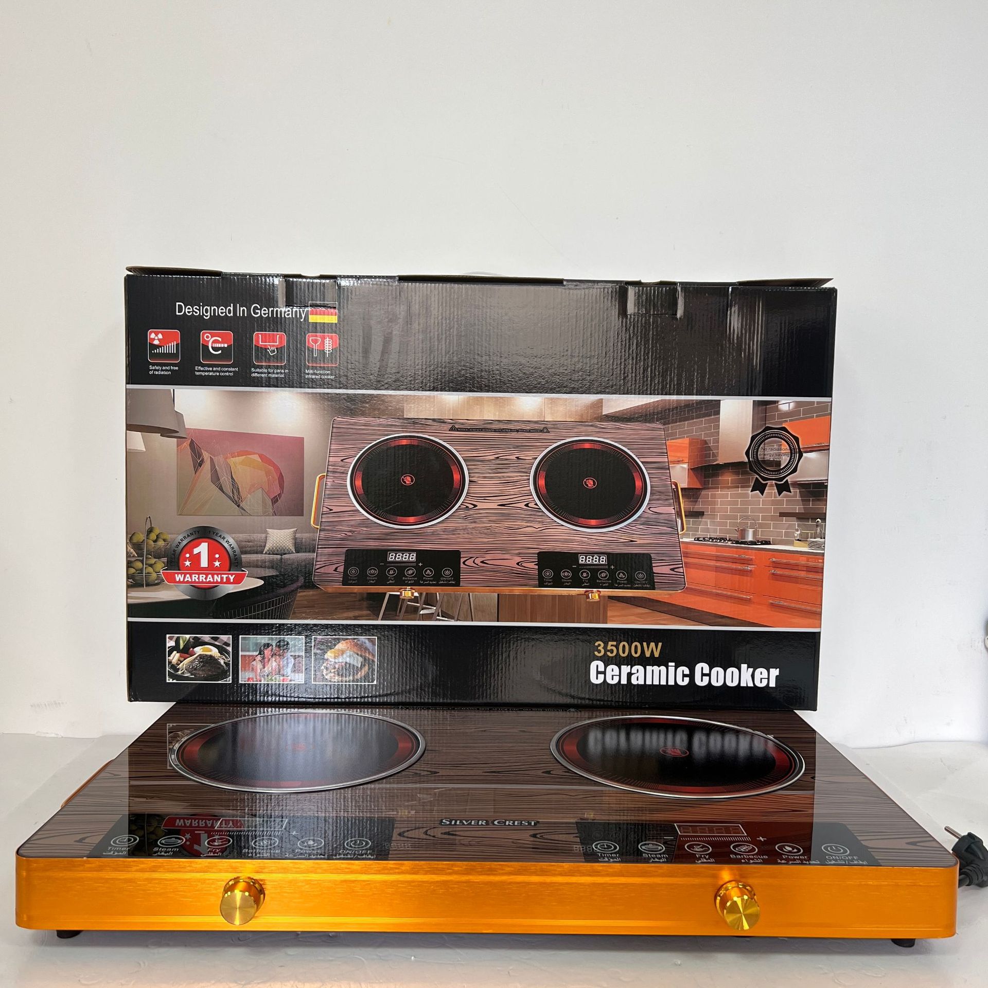Electric Ceramic Stove New Model Dual Stove Multifunctional Double-Head Electric Stove for Home Use Ultra-High Power 3500W Intelligent Timer Electric Stove