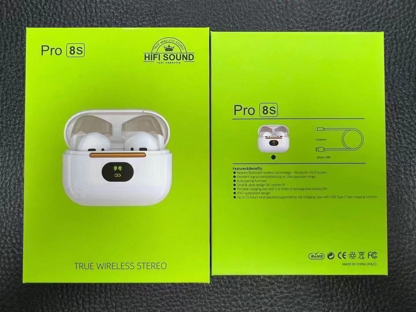 Nuevos auriculares inalámbricos Bluetooth originales PRO6PLUS de quinta generación 8S pro5s tws mini deportivos con cancelación de ruido