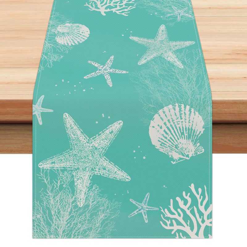 Turquoise Coast Beach Table Flag Home Kitchen Dining Room Party Farmhouse Coffee Table Decoration Amazon Wholesale