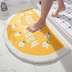 ins small fresh semicircle floor mat entry door carpet bedroom bathroom bathroom door absorbent foot mat mat
