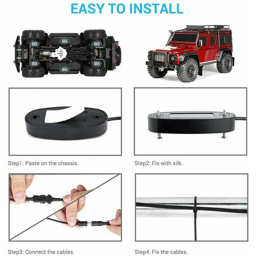 Motorcycle LED Decorative Light One-Roll Six RGB Motorcycle LED Decorative Light Rock Light Off-Road / APP Control Light
