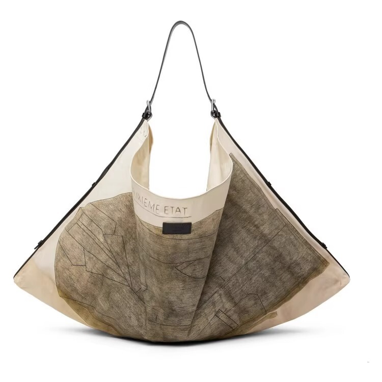 Lemair * e Artist Joint Series Canvas Bag Design Sense Niche Tote Bag Single Shoulder Large Capacity Bag
