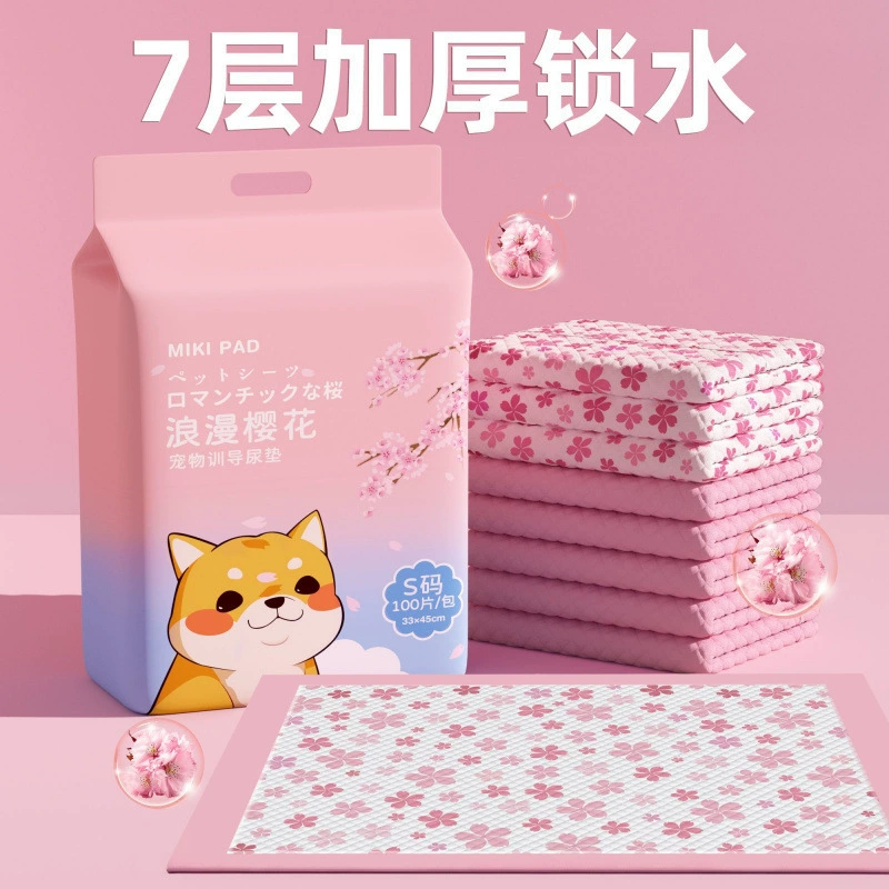 Подгузник для домашних животных, утолщенный впитывающий подгузник для приучения к туалету, подгузник с принтом для кошек, подгузник для щенков и кроликов