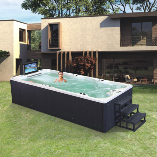 5800mm piscina sin límite al aire libre independiente piscina de surf villa hotel con sistema de entrenamiento de piscina