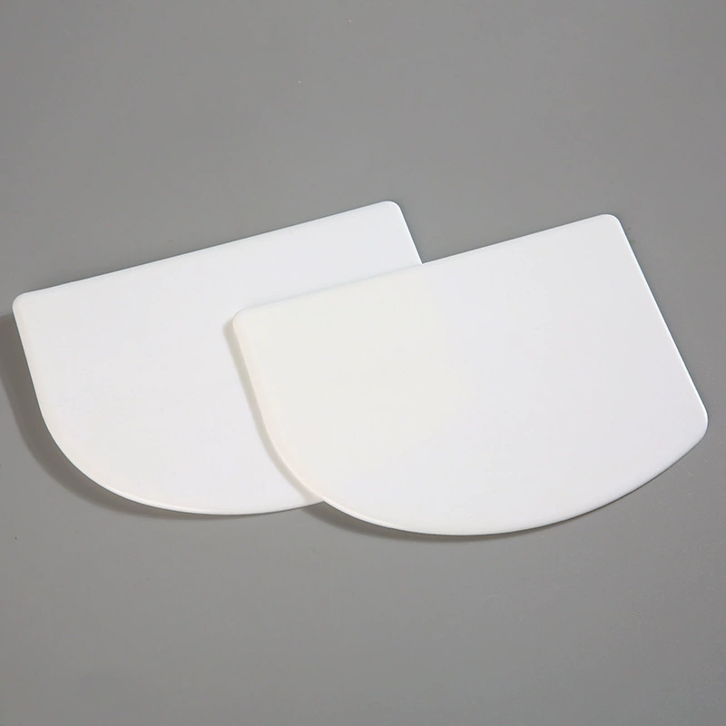 Dual -use soft scraper plastic semi -circular trapezoidal arc cream cream cake scraper cutting knife baking tool