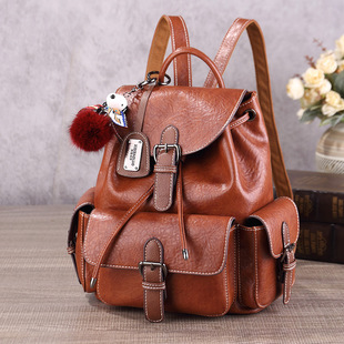 2025 New European and American Retro Women's Bag Three-Dimensional Bag Anti-Theft Large Capacity Backpack Daily Leisure