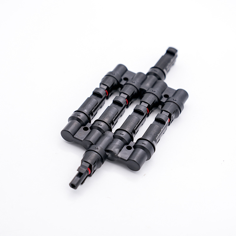 Mc4 Solar Plug Photovoltaic Device 4-to-1 T-Type Five-Way Solar Branch Connector Photovoltaic Connector