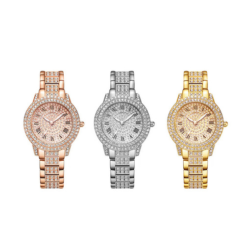 Cornucopia full of diamonds, fashionable ladies' watches, women's watches, retro Roman disc watches, casual quartz watches, wholesale from manufacturers