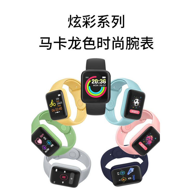 116 más Y68 D20 pulsera inteligente deportes podómetro Bluetooth presión arterial sangre oxígeno monitoreo del sueño pulsera de frecuencia cardíaca