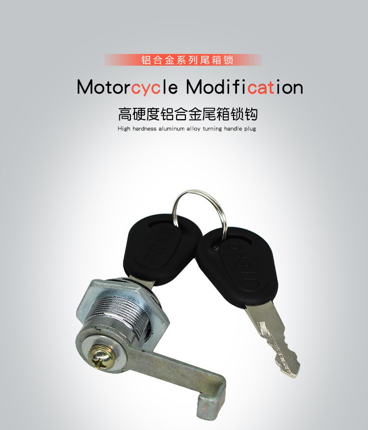 Motorcycle Trunk Lock, Electric Scooter Metal Tail Box Lock Hook, Key Storage Box Tail Box Lock Head Lock Hook
