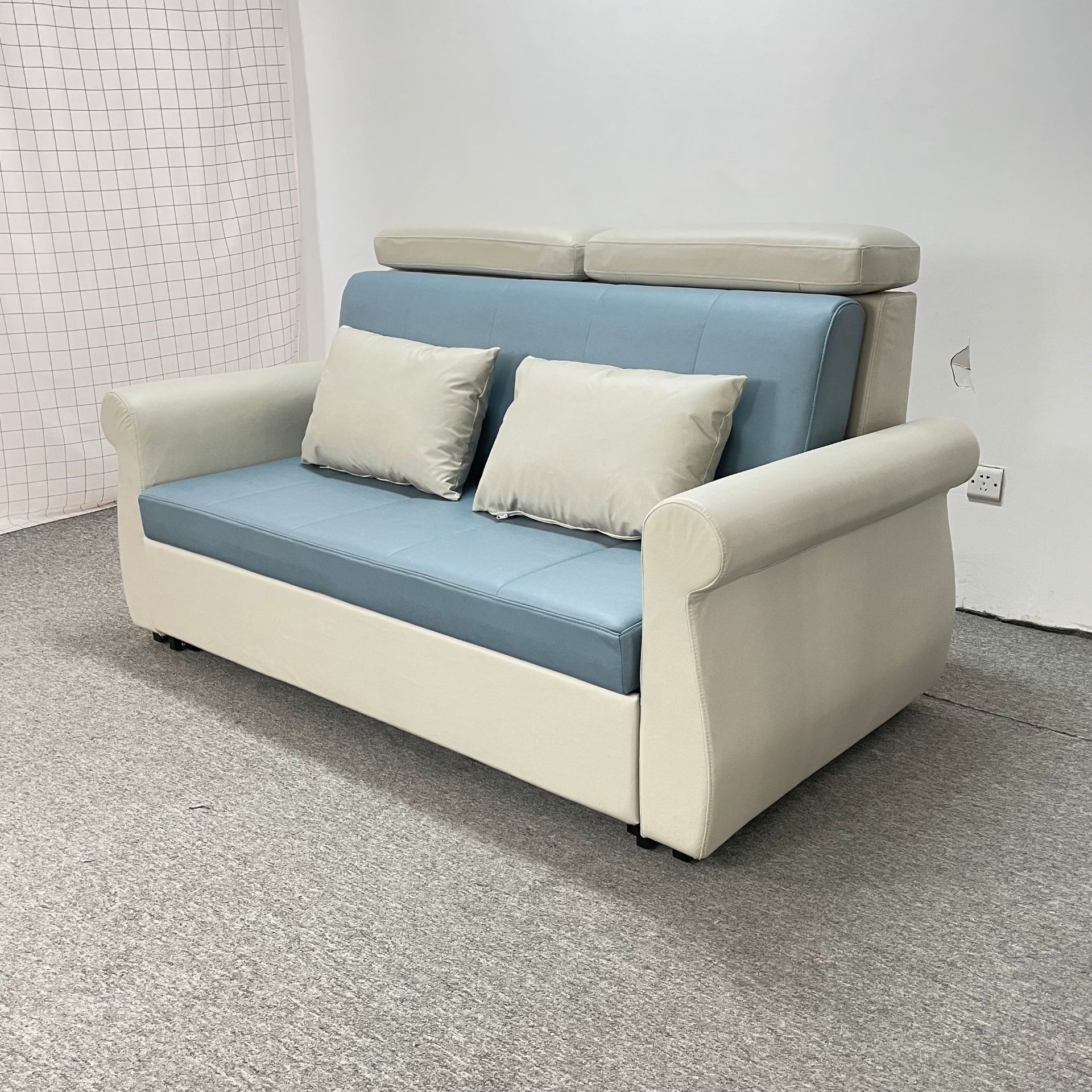 Sofá cama plegable 1.5m1.. 8 metros de casa pequeña cama plegable de látex para una sola persona tecnología de doble uso sofá cama