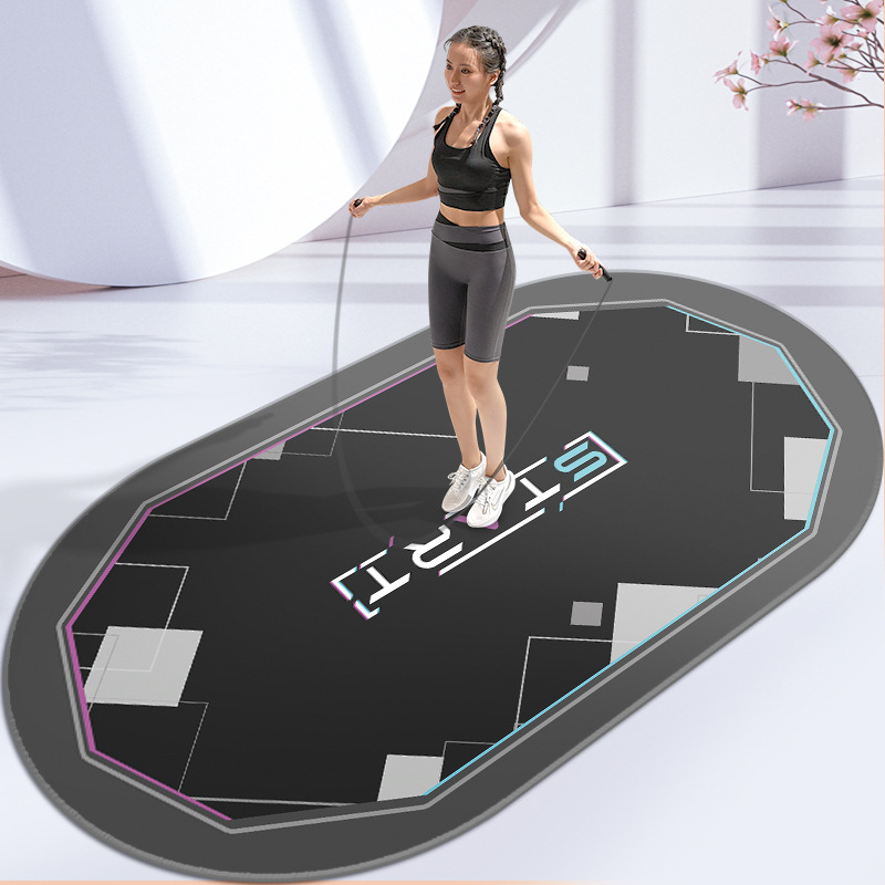 Salto de la cuerda alfombrilla insonorizada colchoneta de absorción de golpes colchoneta de yoga grande engrosada alfombra deportiva de interior antideslizante gimnasio mudo en casa