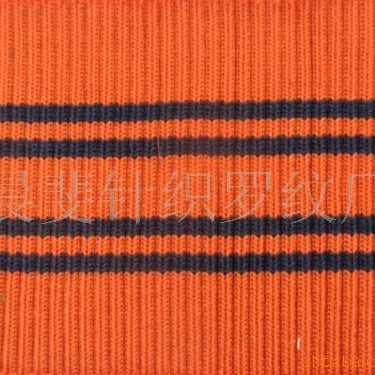 供应茄克用夹色条针织罗纹领子袖口下摆不用接148CM弹性舒适拼色