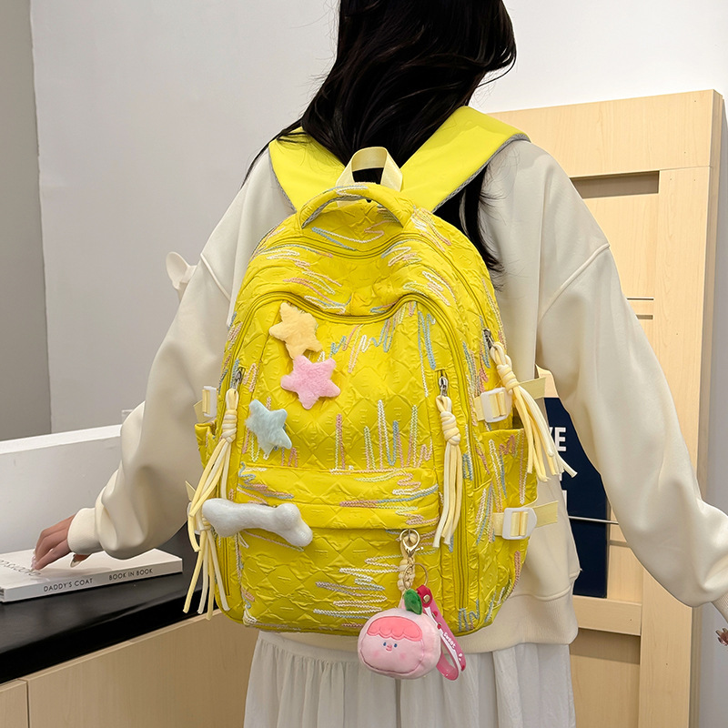 高颜値カバン女子中学生韓国版森系大容量リュックサック高校小学生可愛い軽やかリュックサック|undefined