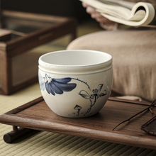 高端茶洗茶渣缸陶瓷大号水盂废水桶桌面烟灰缸茶具配件茶水缸