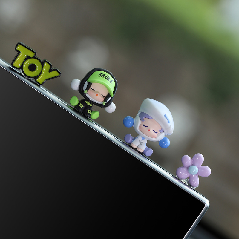 Bubble Mart Car Screen Ornaments Car Center Console Display Decorative Supplies Doll Car Interior Accessories Doll