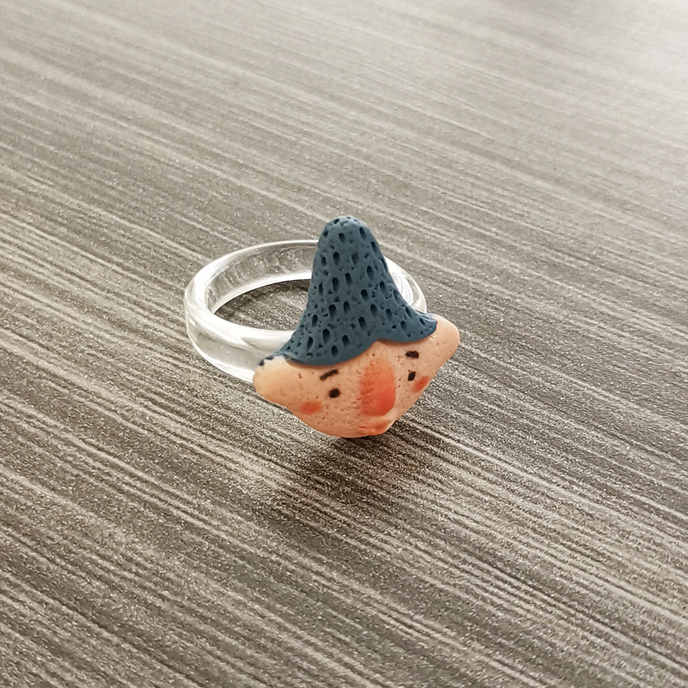 Wholesale Jewelry Cartoon Character Avatar Resin Ring Nihaojewelry display picture 9