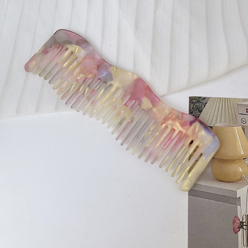 18g Weight Hair Comb Makeup Tools Types 1 Piece Quantity Retro Color Block Acetic Acid Sheets
