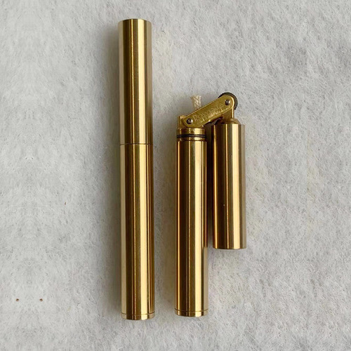 Haunda kerosene lighter cylindrical shape can be put into a cigarette case for easy carrying nunchaku compact lighter wholesale