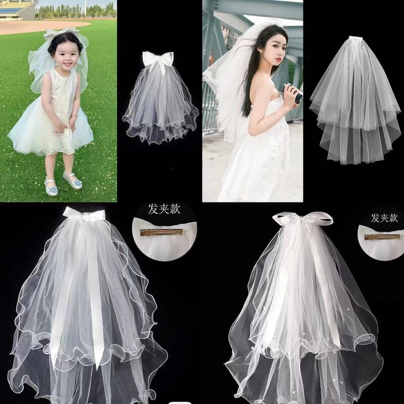 School Performance Kindergarten Veil Holiday Gift Dress Up Glow Veil Children's Hair Accessories Bow Accessories School Performance Kindergarten Veil Holiday Gift Dress Up Glow Veil Children's Hair Accessories Bow Accessories