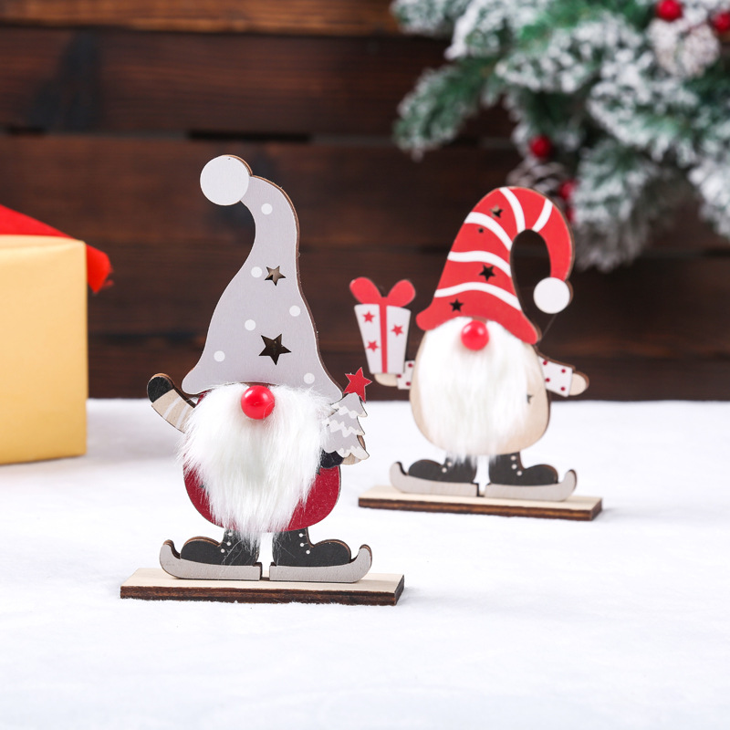 Doll Pattern Christmas Doll Wood Party Ornaments