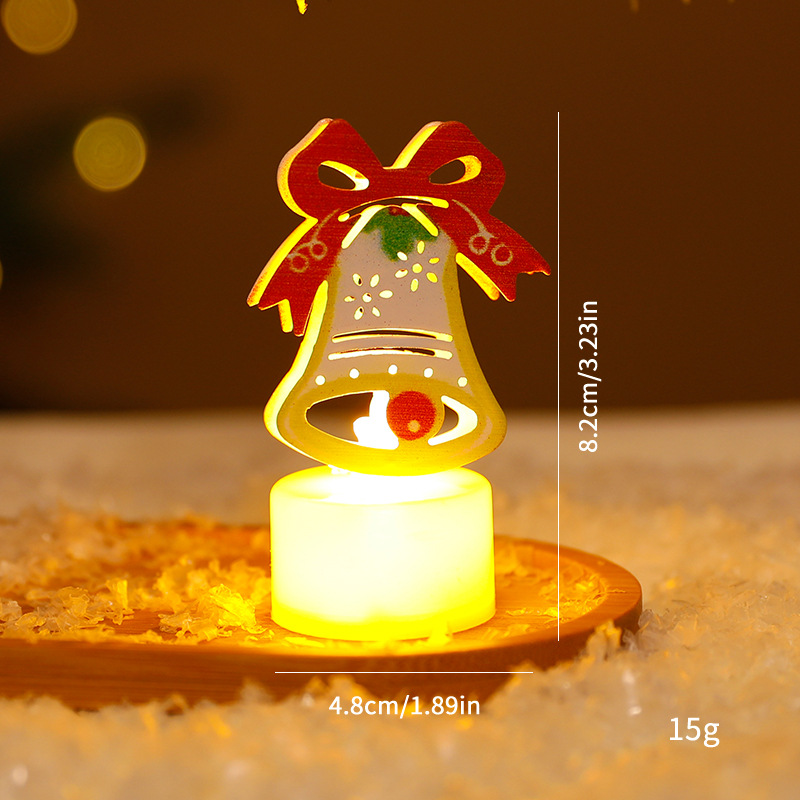 LED Christmas Candle Lights Set – Battery-Operated Flameless Candles With Santa, Tree, Snowman & Bell Designs For Holiday Decor_voghion.com