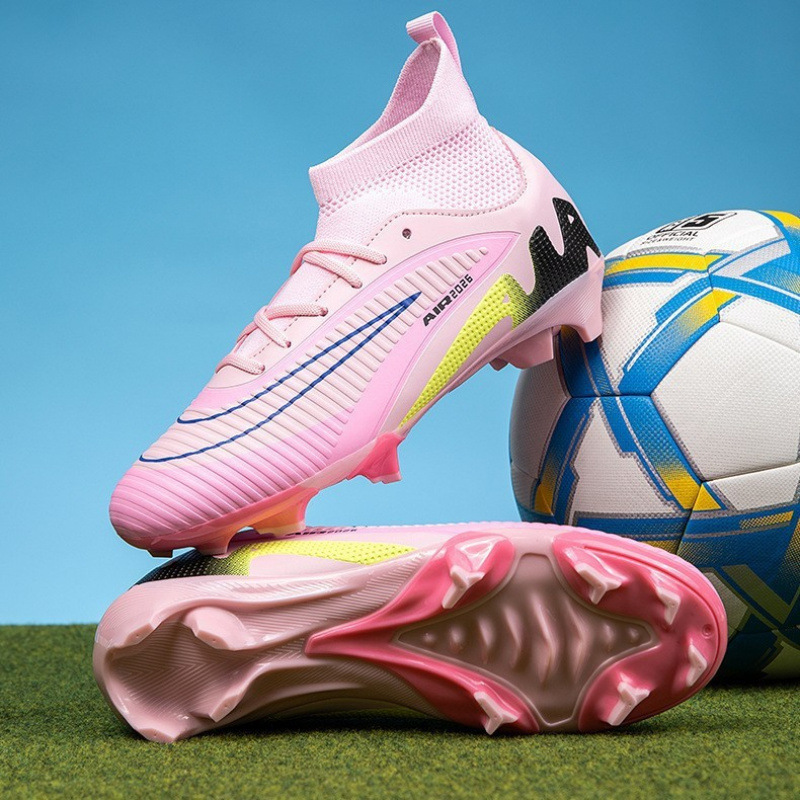 Zapatillas de Fútbol de Corte Bajo para Niños AG Cuero Artificial, TPR para Césped Artificial image 1