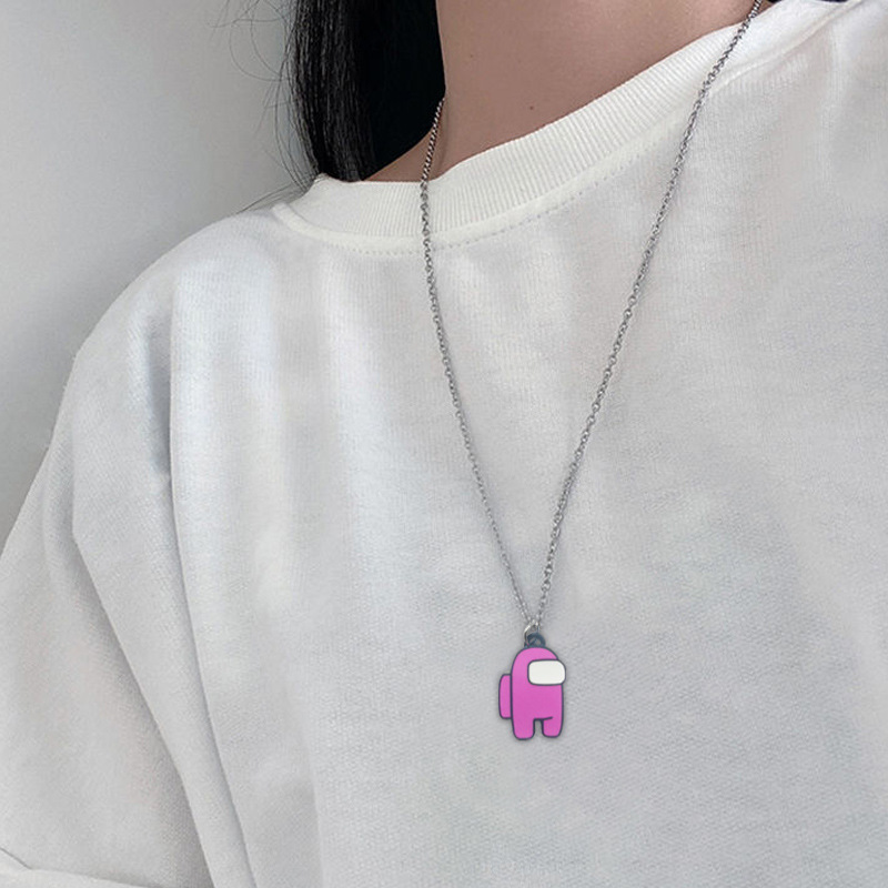 Corea del Sur INS en línea juego de celebridades espacio periférico Hombre Lobo matando collar de dibujos animados joyería estudiante regalo accesorios hombres y mujeres moda