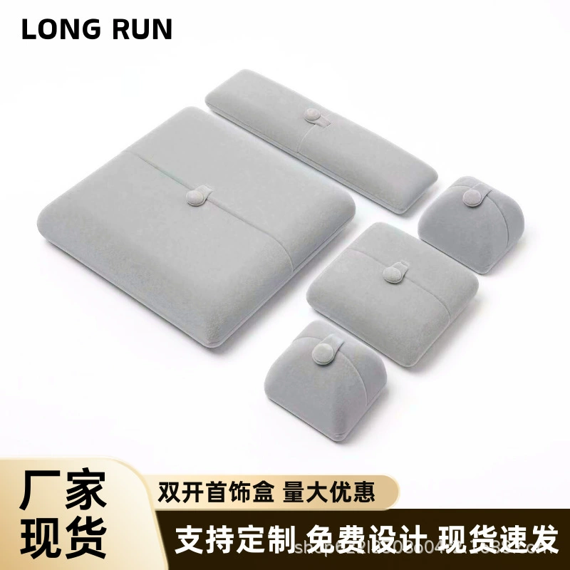 Элитная бархатная шкатулка для украшений с двойным открытием, подарочная коробка для кулонов, колец, браслетов, ожерелий, жемчужных украшений