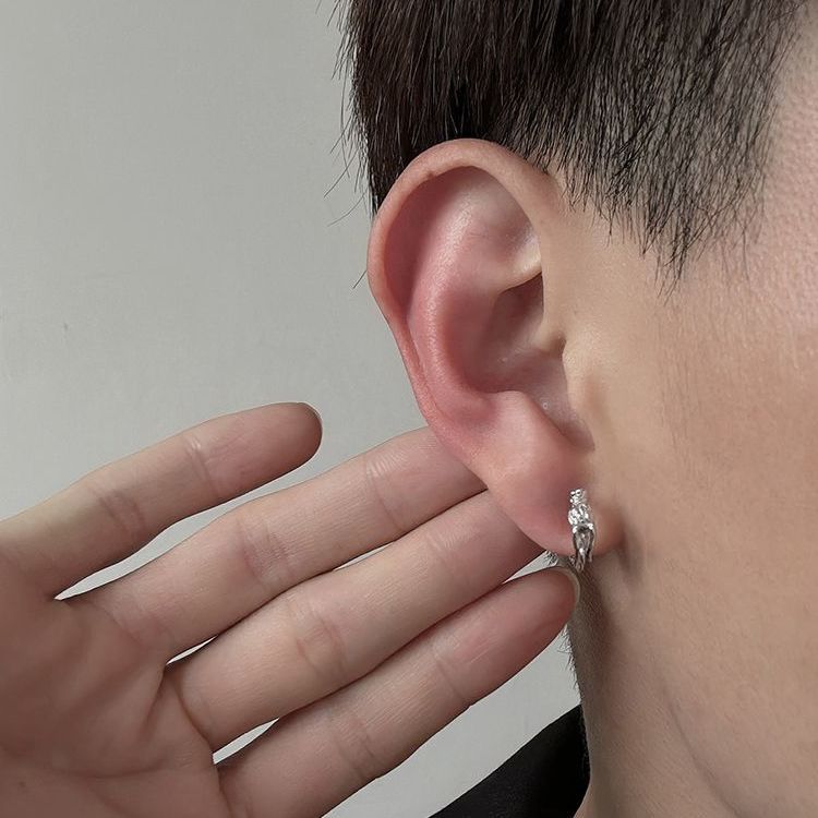 Herren Zodiac Ohrstecker 925 Versilbert Im Chinesischen Stil_voghion.com