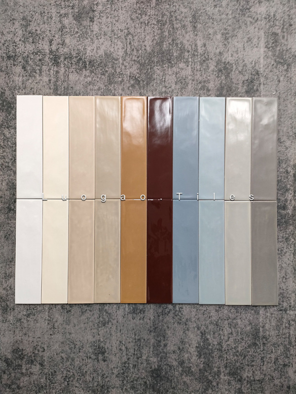 Morandi color system 75x 300 wave texture wall tiles simple bathroom kitchen balcony subway tiles