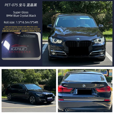 Change Car Film | Auto Color Change Film - pet-bmw-blue-crystal-black-15217m