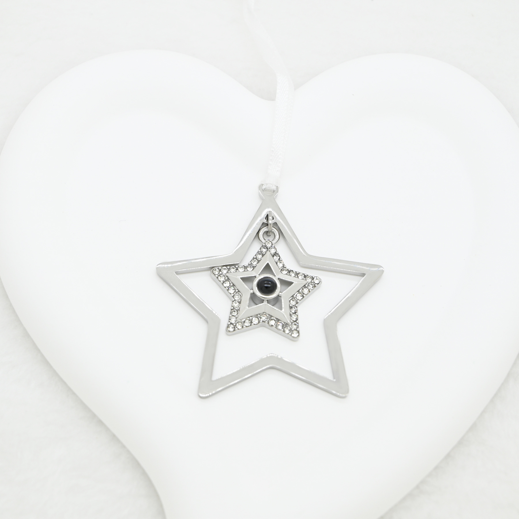 Estrellas de acero inoxidable - oro blanco