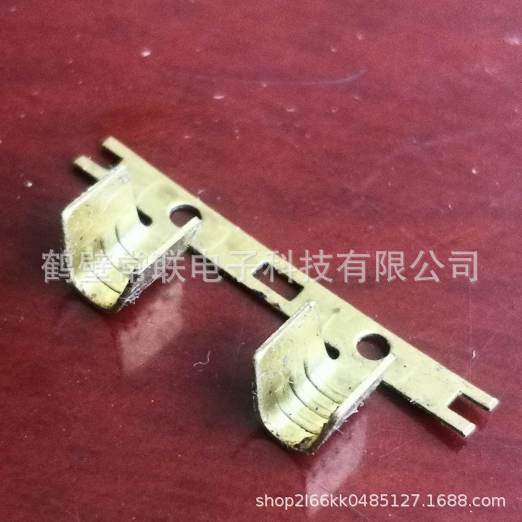 DJ454A B C 材质H65黄铜 U型插拔式铜端子 汽车接插件压线端子