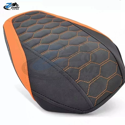 Motorcycle cushion, anti-slip seat pads for 2024-2025 models - rear-seat-cushion-orange-original-seat-height