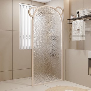 Customized Bathroom Water Retaining Screen Bedroom New Cream Style Bathroom Dry and Wet Separation Screen Partition Home Cross-Border
