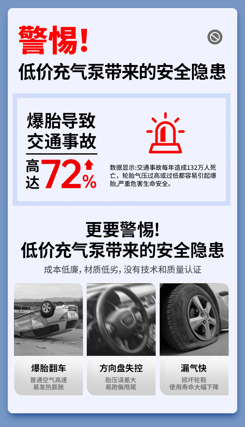 Car Air Pump Car Air Pump Electric Car Portable Tire with Tire Pressure Measurement Wireless Air Pump