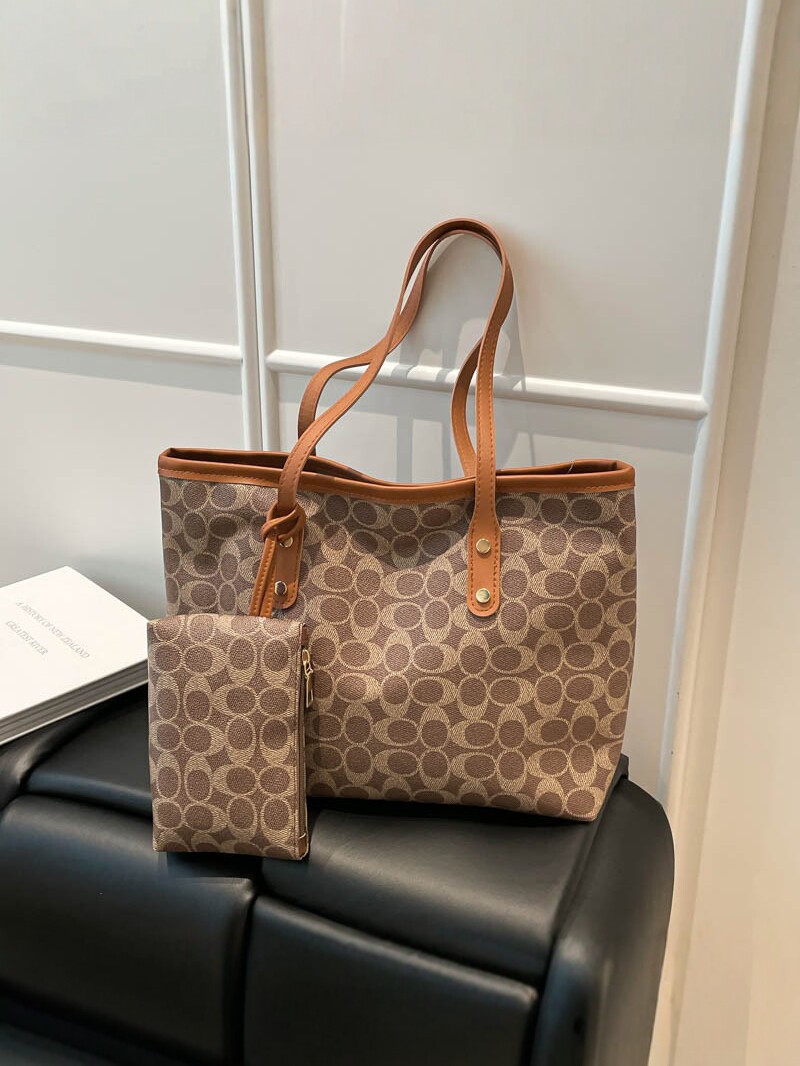 Bolso de mujer en caliente 2026 nuevo bolso retrógrado bolso de hombro de transporte de gran capacidad bolso de dos piezas conjunto image 4