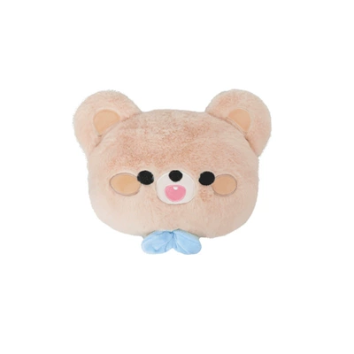 Cushion Universal for All Seasons: Seat cushion, seat cover - rabbit-fur-embroidered-bow-bear-head-pillow