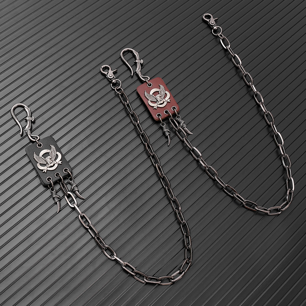 美式个性嘻哈潮流鹰爪挂饰牛仔裤链男金属牛仔裤配饰朋克装饰腰链