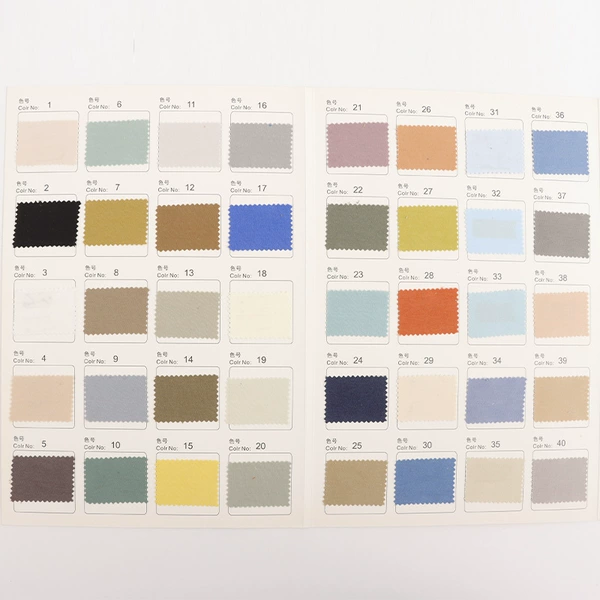 Color card 1*Please note the color number when placing an order
