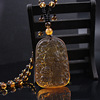 Spring summer demi-season long sweater, Tieguanyin tea, crystal pendant suitable for men and women, necklace